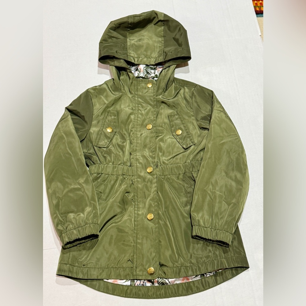 Limited Too Girls Olive Green Lined Rain Jacket - Size XS (5/6)